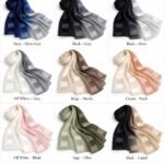 Striped Chiffon Satin Ombrè