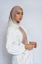حجاب قطني فاتح متدرج الألوان - الصورة 5