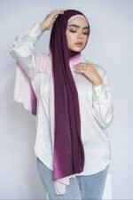 حجاب قطني فاتح متدرج الألوان - الصورة 6