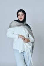 حجاب قطني فاتح متدرج الألوان - الصورة 8