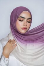 حجاب قطني فاتح متدرج الألوان - الصورة 7