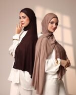 حجاب قطني مخطط - الصورة 4