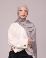 حجاب قطني لامع - الصورة 3