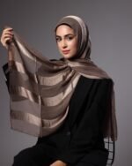 Chiffon-satin striped